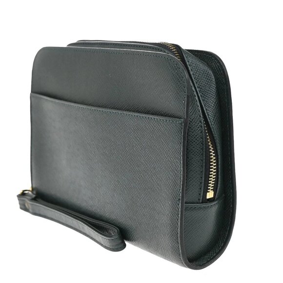 LOUIS VUITTON LV Logo BAIKAL Clutch Hand Bag Taiga Leather Epicea M30184 66KB262 - Picture 4 of 15